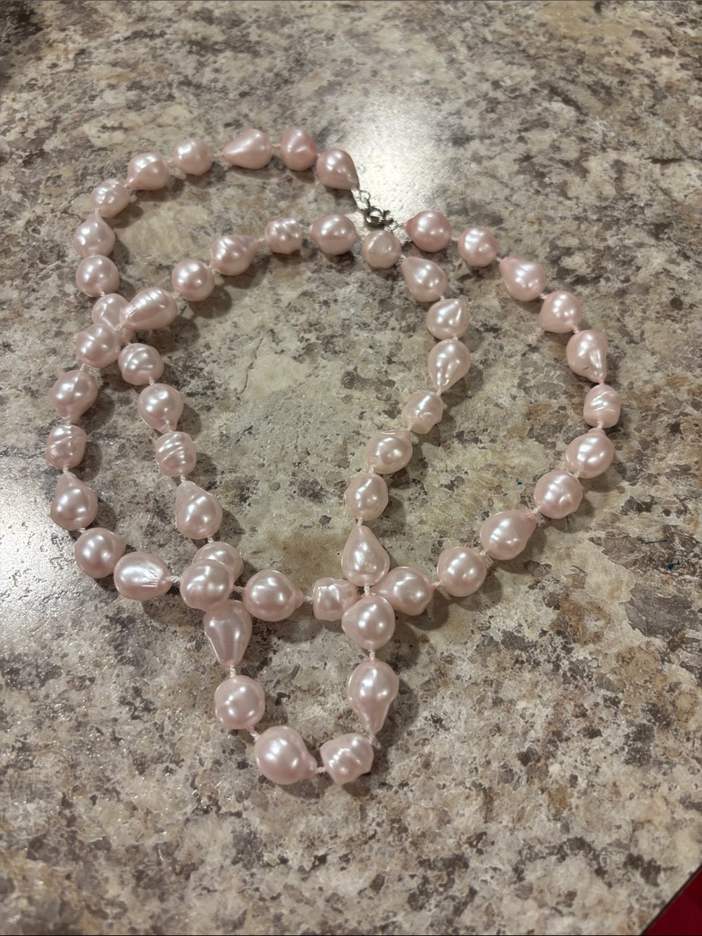 Delicate Pink Baroque Pearl Necklace for Women